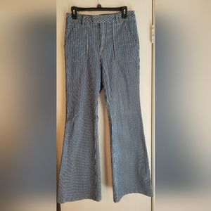 Forever 21 pinstripe highrise bellbottom pants